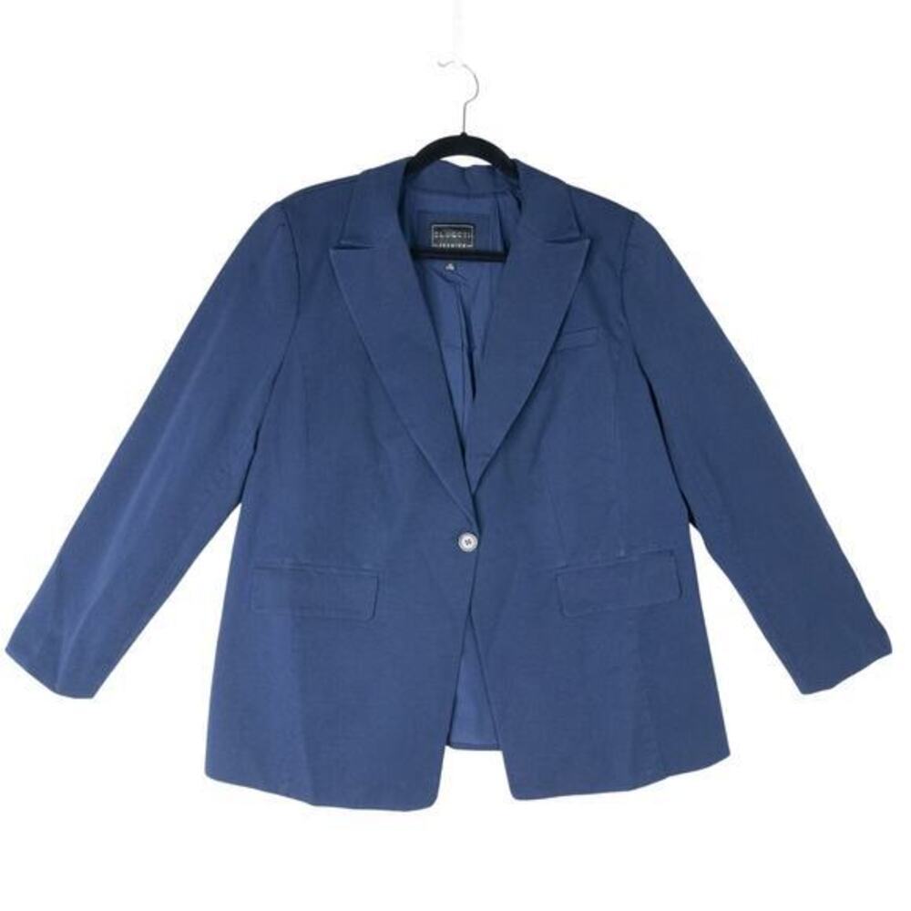 Eloquii Premier Blue‎ blazer one button collared, size 16